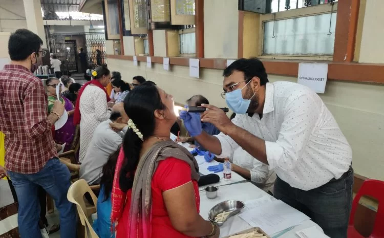 Medical camp providing checkups to community